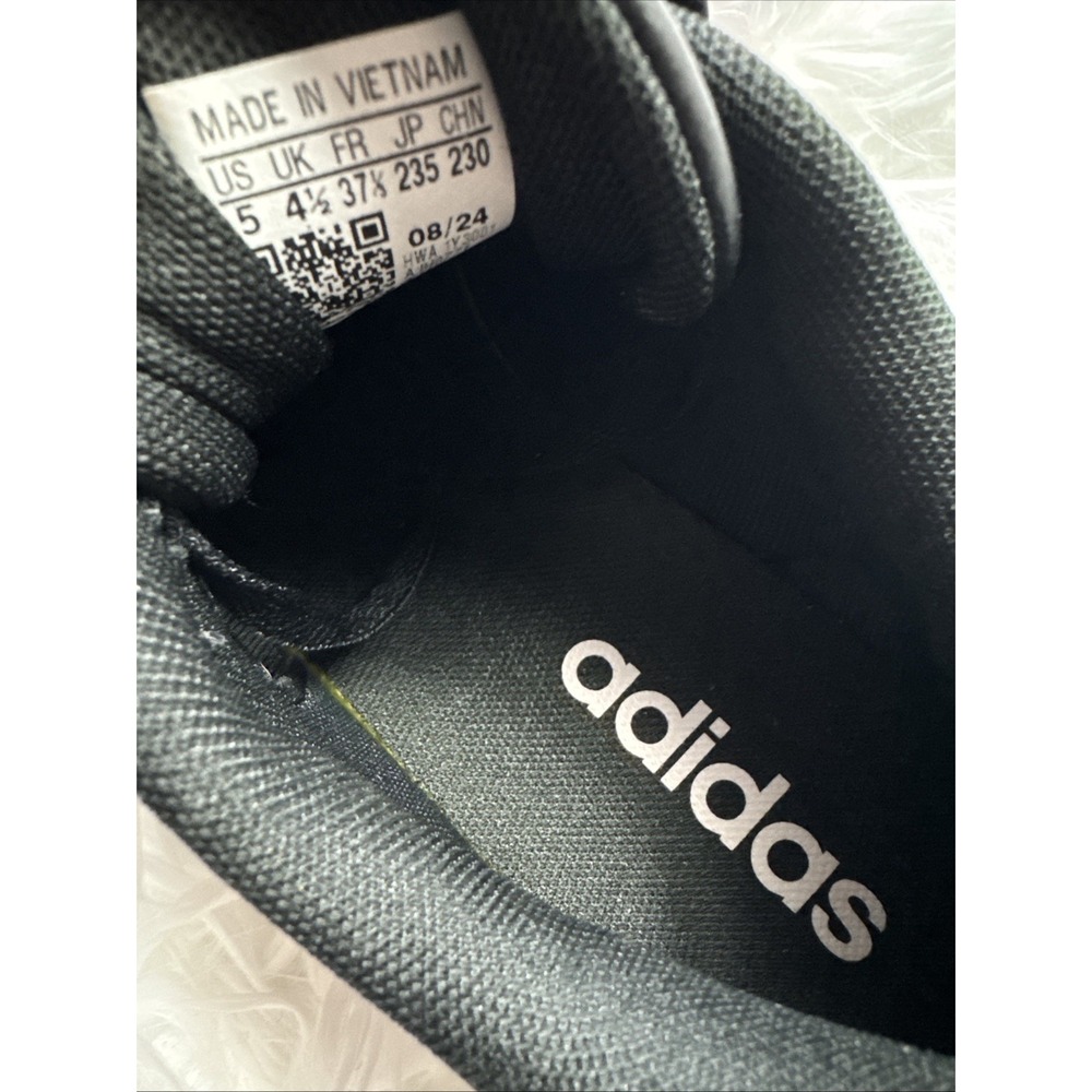 Adidas VL Court Bold Black Sparkle Glitter Youth Platform Shoes IH0771 Skate New - Picture 7 of 8